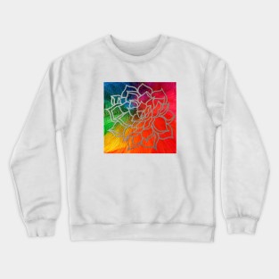 Rainbow Lotus Flower Crewneck Sweatshirt